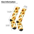 thumbnail image 2 of Hirioo Modern Elegant Sunflower for Adult Stockings Breathable Sock Non-Pilling,Contrasting Color Design, 2 of 6