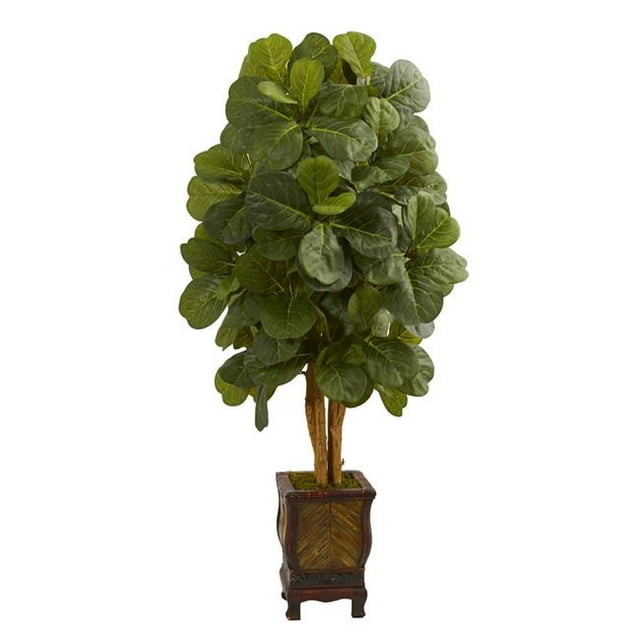 Nearly Natural 5719 4.5 ft. Fiddle Leaf Artificial Tree in Decorative Planter