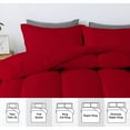 thumbnail image 3 of 1 Piece Luxurious Straight Line Pattern Comforter All Season 800 Threads Count Oversized Super King Size - Ultra Soft 550 GSM 100% Egyptian Cotton (Solid Red Colour ), 3 of 6