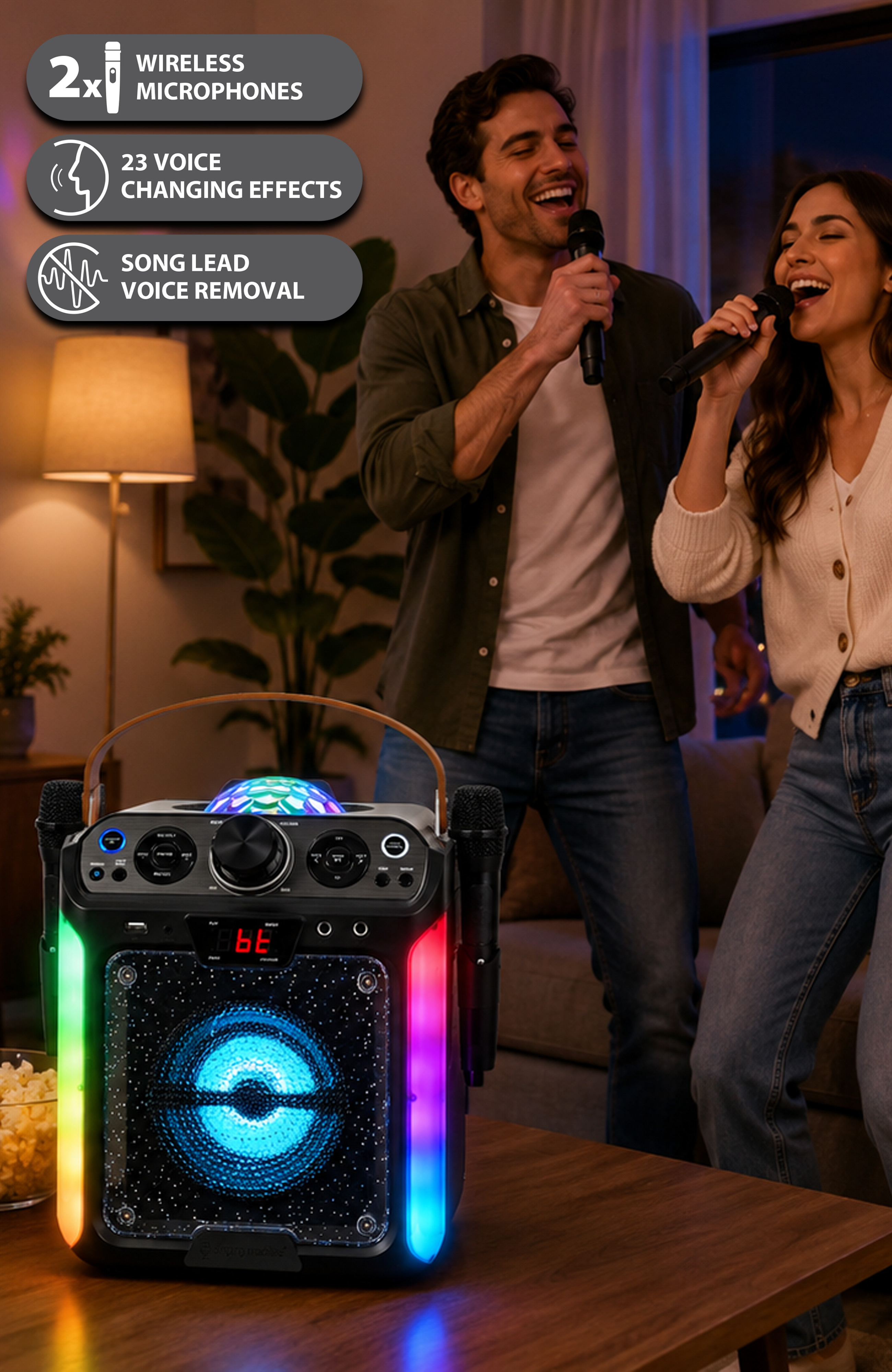 Singing Machine Groove Disco Bluetooth Karaoke Machine photo 5
