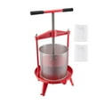 thumbnail image 1 of KFFKFF 3.69 Gal/14L Fruit Wine Press, Stainless Steel Basket with Cross-beam and Triangular Structure, Manual Juice Maker, Cider Apple Grape Tincture Making Press with T-Handle for Kitchen Home, 1 of 9