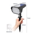thumbnail image 3 of Yinghao 6 pack Solar Spot Lights Outdoor Landscape Waterproof 24 LEDs Flood Lamp Dusk to Dawn Uplighting for Tree, Plant, Statue, Yard, Garden, House, 3 of 9
