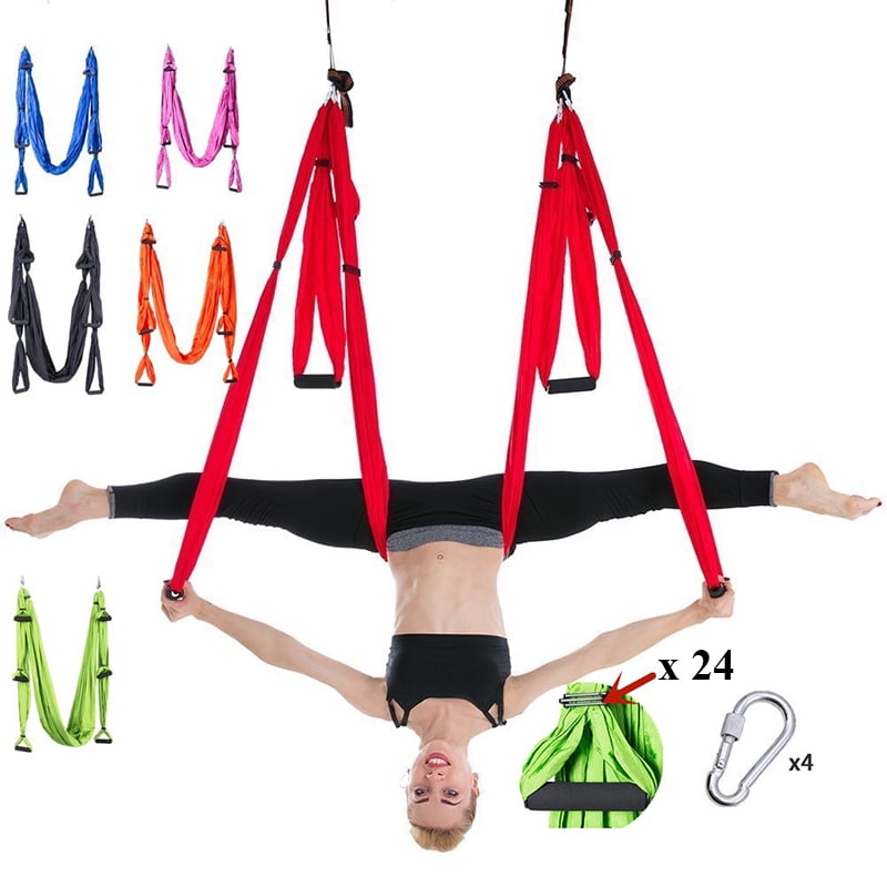 Yoga Swing Hammock Trapeze Sling Aerial Silks Anti-gravity Inversion Fitness Set 