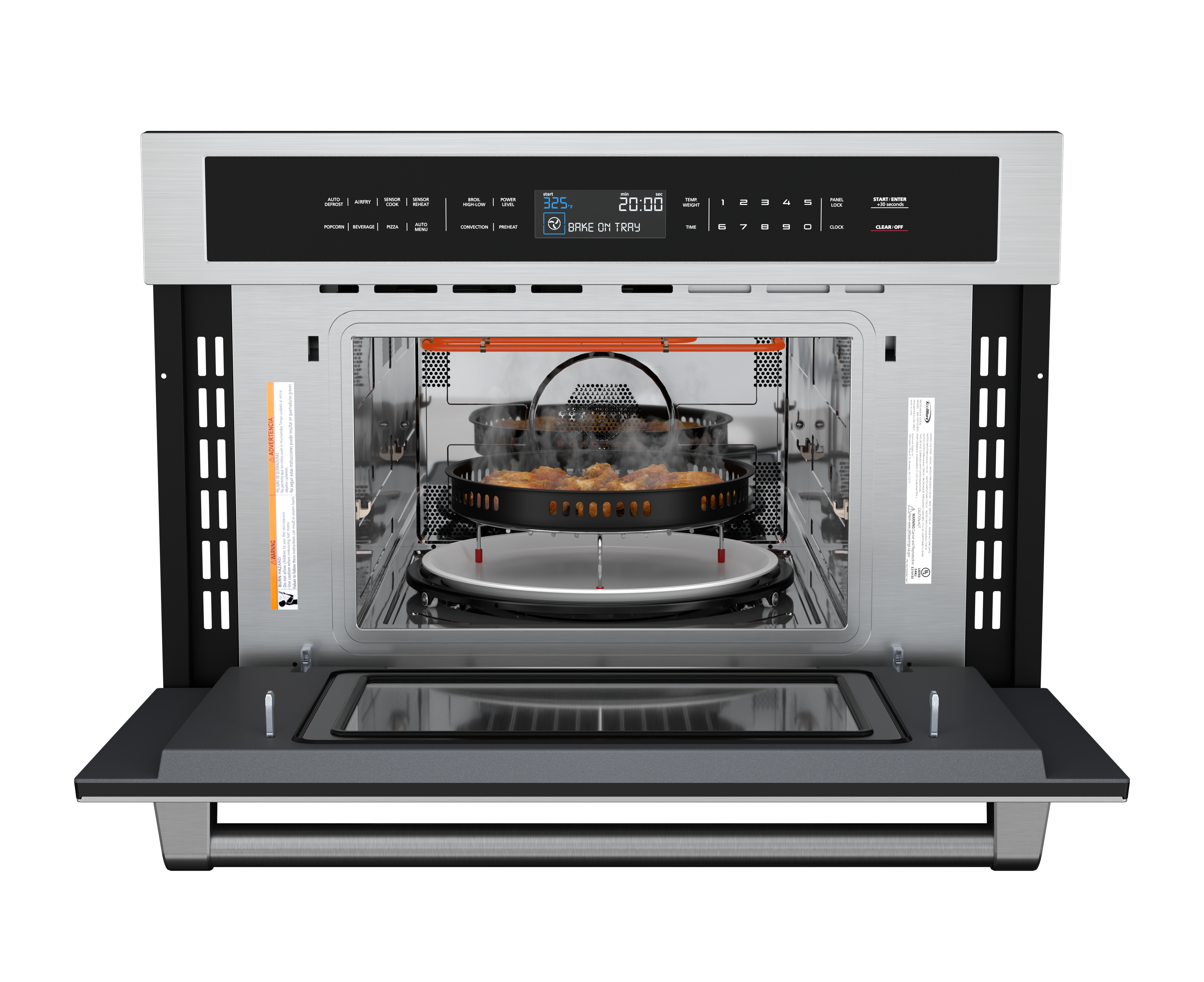 30 In. Black Stainless Steel Built-in Convection Microwave Oven with Speed and Sensor Cooking, 1.6 Cu. Ft.