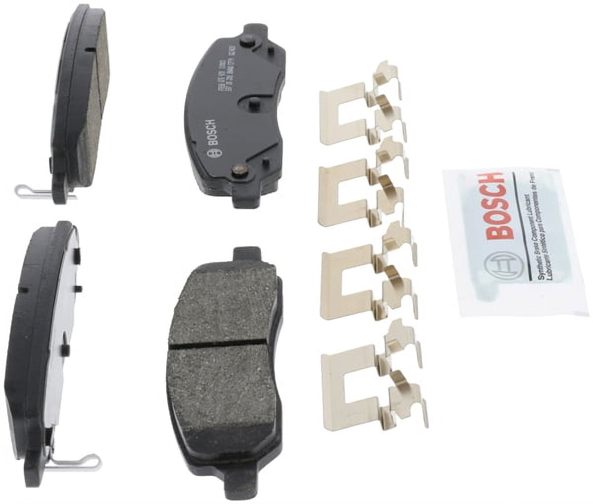 Bosch Quiet Cast Ceramic w/Hardware Brake Pad Set, and Shims Fits select: 2006-2011 BUICK LUCERNE CXL, 2006 CADILLAC COMMERCIAL CHASSIS