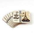 thumbnail image 2 of MDR Trading Inc. FP-BD6-T109_Q01 Set Of 6 Square Thoughts Of France Coasters, 2 of 2
