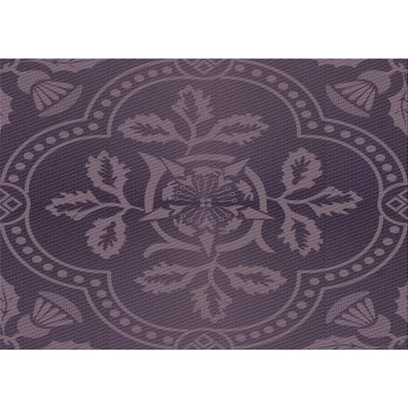 Ahgly Company Machine Washable Indoor Rectangle Transitional Plum Purple Area Rugs, 3' x 5'