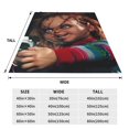 thumbnail image 4 of Lsque Chucky Pattern Fuzzy Fleece Throw Blanket Extra Large,Super Soft,Fluffy and Warm Blankets for Couch,Bed,All Season Use (60"x50"), 4 of 7