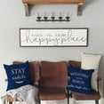 thumbnail image 6 of Welcome to Our Porch Stay Awhile Blue Farmhouse Decorative Throw Pillow Covers 18x18 Set of 2 Outdoor Porch Pillows Holiday Decorations Cushion Cases for Home Couch Front Porch Patio Decor, 6 of 6