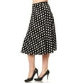 thumbnail image 2 of Women's Plus Size A-Line Casual Flared Elastic Band Polka Dot Midi Skirt, 2 of 6