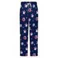 thumbnail image 5 of American Flag Blue Red White Winter Female Pants Flannel High Waist Women Pants Lady Warm Straight Leg Plush Trousers, 5 of 7