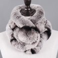 thumbnail image 1 of Bufanda de anillo de piel de conejo Rex Natural para mujer, silenciadores de piel de conejo Rex Real, bufandas de piel de conejo Rex genuino para mujer rusa, invierno, nuevo Fivean unisex, 1 of 2