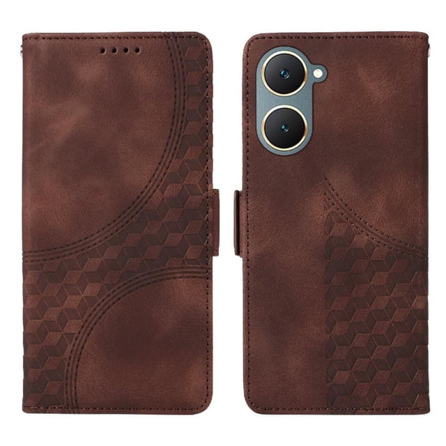 Funda GANGXUN para Vivo Y03 4G con diseño acolchado elegante, cuero PU, protección total y ajuste preciso