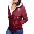 thumbnail image 3 of Chamarra Bomber Afelpada Forro En Peluche Suave Calientita, 3 of 8
