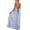 Blue, variant on HAOTAGS Girls Striped Dresses,Summer Drawstring Cami Beach Cover Gown Tank Maxi Dress Blue 11-12