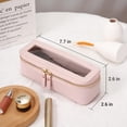 thumbnail image 3 of Bolsa para brochas de maquillaje Aveniee, transparente y delgada, con soporte para cosméticos, color rosa, 3 of 8