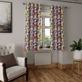 thumbnail image 2 of Ambesonne Colorful Grommet Curtain, Floral Vivid Daisies, 50" x 63", Multicolor, 2 of 6