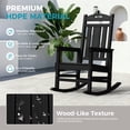 thumbnail image 6 of Oversized HDPE Outdoor Rocking Chair, All-Weather High Back Porch Rocker, Black, 6 of 8