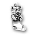 thumbnail image 1 of Sterling Silver 30" 1mm Box Chain Teddy Bear In Christmas Stocking Pendant Necklace, 1 of 2