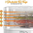 thumbnail image 3 of NutriChef PKFD06 Kitchen Countertop 5 Tray Rack Electric Food Dehydrator Machine, 3 of 8
