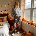 thumbnail image 4 of Halloween Sweatpants for Women Wide Leg Baggy Y2K Print Fall 2026 Casual Joggers Lounge Pants Pajama Holiday Costume Outfits with Pockets,M,Red, 4 of 6