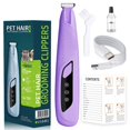 thumbnail image 2 of KMWGRE Rechargeable Pet Grooming Clipper with LED Wide Powerful Motor Quiet Operation for Dogs Cats Indoor Outdoor Use Purple 16.5X3.1X1.8CM, 2 of 9