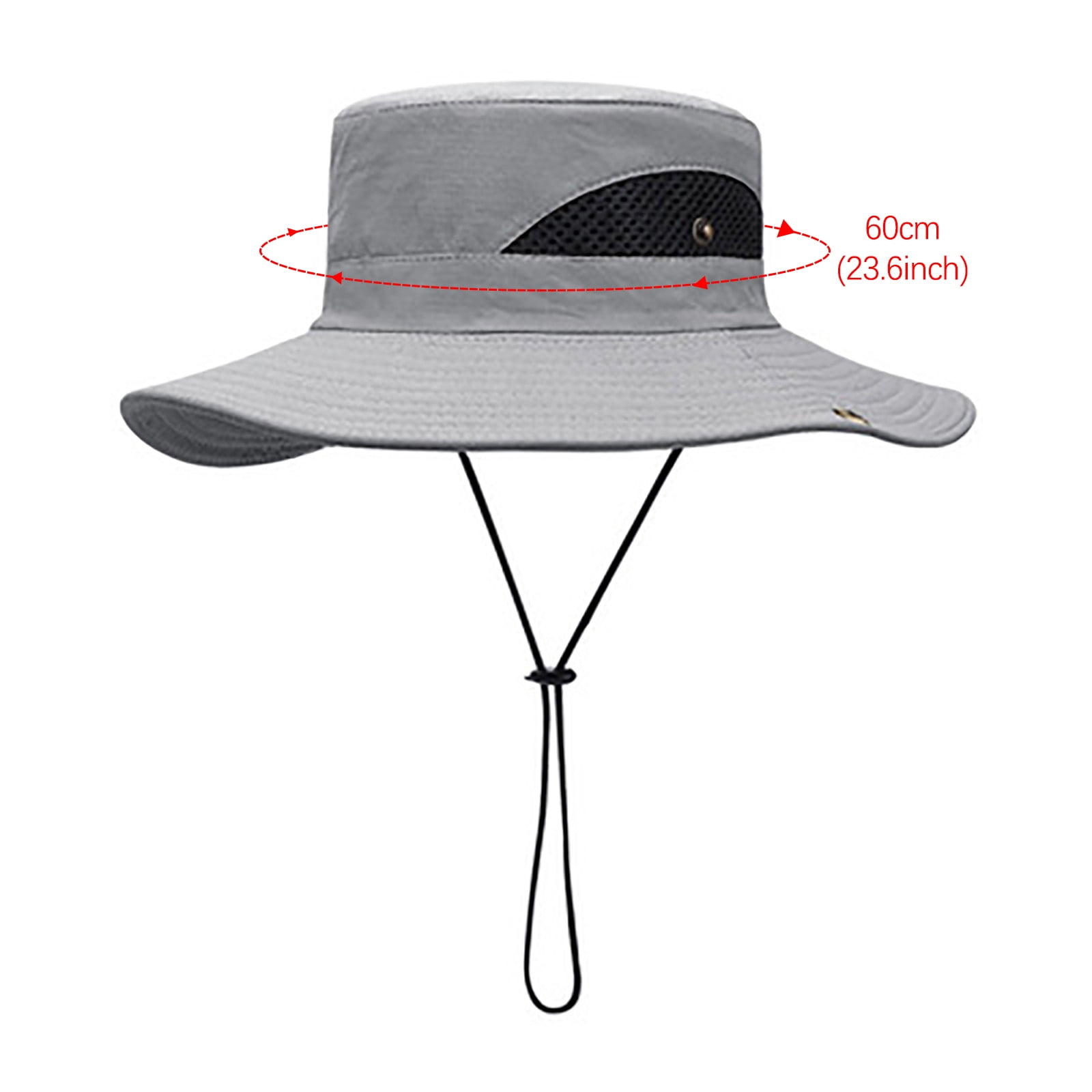 Pandaize Sun Hat UV Protection Breathable Outdoor Fishing Cap for Hiking and Fishing Drak Ash