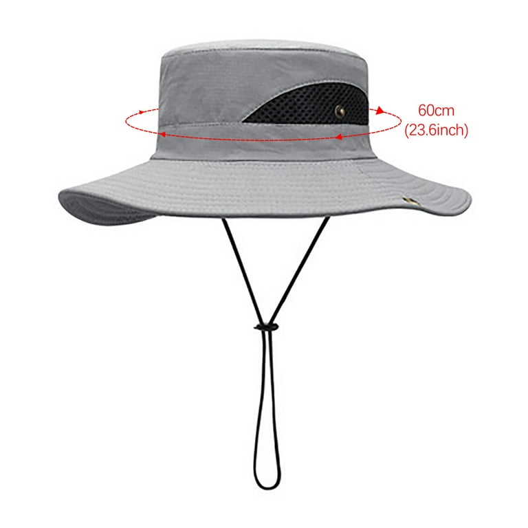 Lolmot Wide Brim Plus Size Oversized Sun Protection Bucket Hat