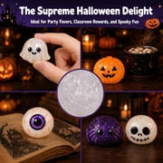 Halloween Dumpling Squishy Mystery Box, Glitter Slow Rise Spooky Stress Balls, 12 Days Halloween Advent Calendar Squeeze Fidget Toys Kids Adults Holiday Present A1