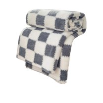 Plaid Printed Flannel Blankets Double Sofa Warm Blankets, Ultra-Soft Double-Sided Microfiber Design Offers Different Softness For Better Sleep, More Breathable And