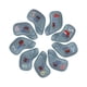 thumbnail image 3 of 9 fundas para cabezas de hierro de golf Strade Fareast Limited PU Gris azul, 3 of 8