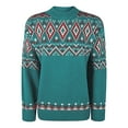 thumbnail image 5 of Pulls pour Femmes Décontractés Imprimé de Noël Tricot Manches Longues Col Rond Mode Automne, 5 of 5