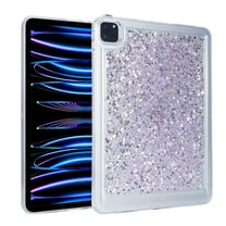 Dteck Case for iPad 11th Generation (A16) 2025 / iPad 10th Generation 10.9 Inch Case, Matte Glitter Sturdy Shockproof Hard Cover for Girls,Purple