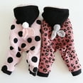 thumbnail image 5 of Dog Cat Hoodie Jumpsuit, Fashion Cute Dot Printed Plush Ball Hat Soft Skin-friendly Cozy Plush Winter Warm Coat Pet Clothes Costume for Puppy Daily Wear, 5 of 8