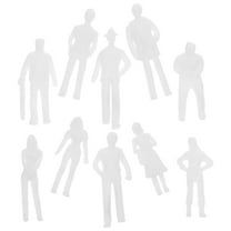 ibasenice 50Pcs Scale Model People White Mini Human Figurines For School Project Decoration With Plastic Material