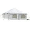 Party Tents Direct Weekender Outdoor Canopy Pole Tent w/Sidewalls, White 20 ft x 40 ft