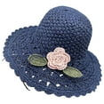 thumbnail image 1 of Sun Hats for Women , Cute Hats for Women , Packable Sun Hats for Women Travel Elegant Handwoven Crochet Straw Sun Hat For Women Summer Beach Accessory With Decorative Ruffle Detail, 1 of 6