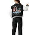 thumbnail image 6 of Staki Christmas Varsity Jacket Toddler Girls Hoodie Cotton Casual Christmas Graphic Sweatshirt Lightweight Outerwear(Black,13-14 Years), 6 of 7