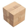 thumbnail image 2 of WE Games 3D Wooden Cube Brain Teaser Puzzle - 12 Pieces - 2.25 in., 2 of 9