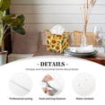 thumbnail image 3 of Yiaed Romantic Elegant Sunflower Print Tissue Box Cover, PU Leather Decorative Organizer for Tabletop, Bathroom, Car, Office Creative Decorative, 3 of 7