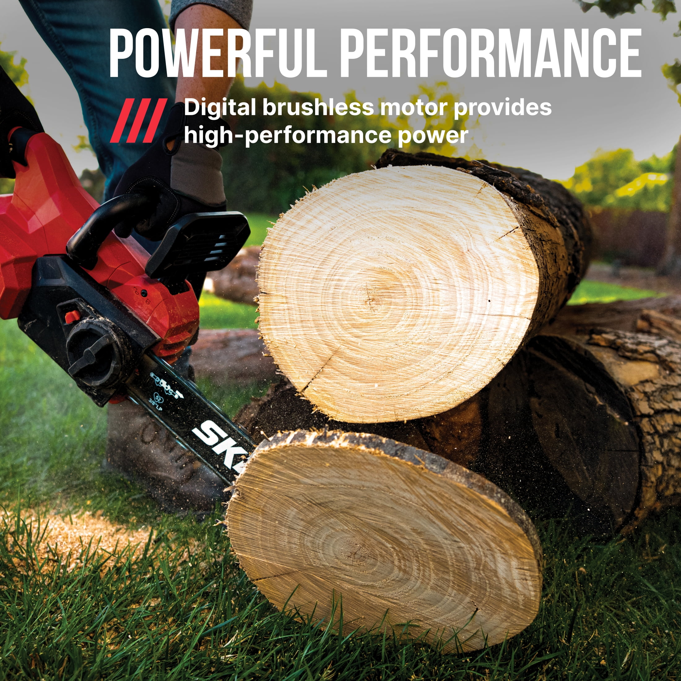 SKIL PWR CORE 40V Brushless 14-Inch Chainsaw Kit with 4.0Ah Battery and 60W Charger, CS4555-13