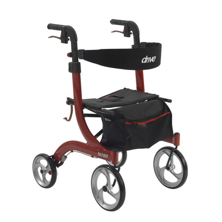 Drive Medical Nitro Euro Style Rollator Rolling Walker, (Best Rollator Transport Chair)