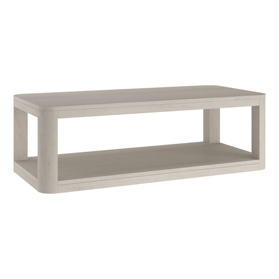 Evelyn&Zoe Modern/Contemporary 47" Wide Alder White Coffee Table