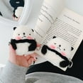 thumbnail image 4 of Furry Case for AirPods 3,Funny Cute 3D Cartoon Plush Kawaii Panda Design Fluffy Soft Warm Cover Case Carrying Charging Box with Keychain Accessories Protective Case (AirPods 3, Panda), 4 of 5