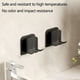 thumbnail image 5 of Porta cepillos de dientes de montaje en pared único sin rastro, estante de almacenamiento eléctrico para el baño, negro, 5 of 6