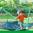 thumbnail image 6 of 12 FT Dome Climber, Climbing Dome  with Hammock, Rust & UV Resistant Supporting 1000 LBS for Kids 3-10, Geometric Dome Climber Play Center Outdoor Backyard Play Equipment for Kids, Green& Silver, 6 of 7
