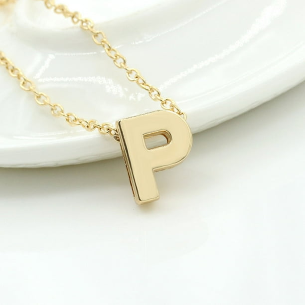 Xihbxyly Collar con Colgante de Cadena con 26 Letras y Nombre En Inglés para Mujer