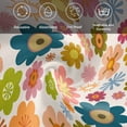 thumbnail image 6 of Vintage Boho Floral Cloth Napkins, Yellow Pink Floral Bohemia Beige Washable and Reusable Dinner Napkins Set of 2, Table Napkin for Kitchen Party Birthday Wedding Hotel Housewarming 20"x20", 6 of 9