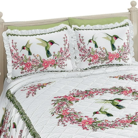 - Hummingbirds & Floral Wreath Pillow Sham
