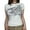 White, variant on Women´s Vintage Print Tops Casual Short Sleeve Round Neck Slim Fit T-Shirts (White)